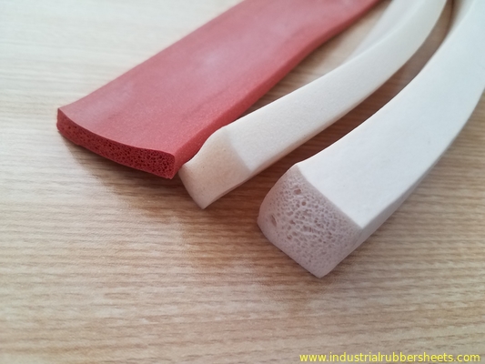 Extruded Silicone Sponge Stripe , Silicone Sponge Cord Made With Close Cell Silicone Sponge