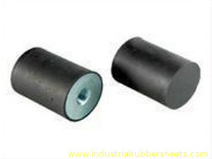 Cylindrical E-PF Rubber Shock Mounts Smooth Surface With Black Color