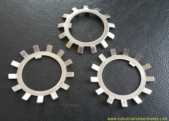 SS304 , SS316 Steel Lock Washer With External Teeth Serrated Natural Color