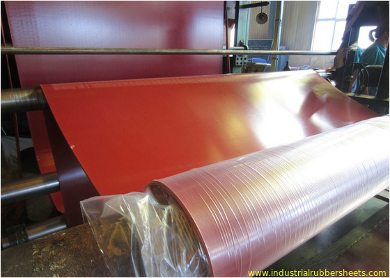 Double Impression Fabric Industrial Rubber Sheet , Tensile Strength 15-24Mpa