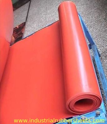22Mpa Tensile Strength Pink Red Gum Rubber Sheet with 35-40Shore A Hardness