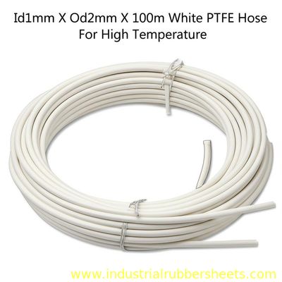 Id1mm X Od2mm X 100m White PTFE Tubing with High Temperature Resistance and Industrial Grade Quality