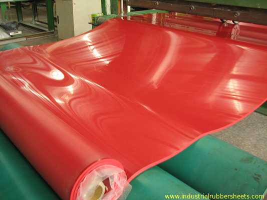 Red Natural Rubber Sheet / Gum Rubber Sheet For Truck Lining Drinking Water Lining