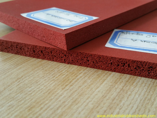 Close Cell Silicone Sponge Rubber Sheet / Silicone Foam Rubber Sheet Backing 3m Adhesive