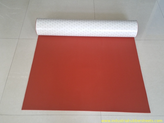 Red Aging Resistant Silicone Foam Sheet / Silicone Sponge Sheet With 3m Adhesive
