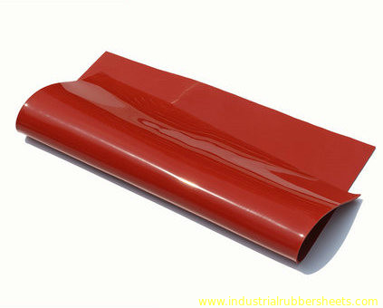 1.25g/Cm3 Density Red Silicone Sheet / Waterproof Rubber Sheet 7.5Mpa Tensile Strength