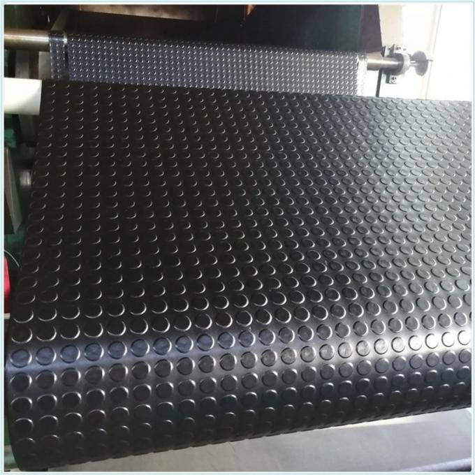 Industrial Use Anti Slip Floor Mat Round Button Rubber Ground Sheet 3mm